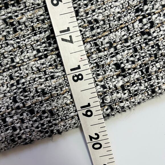 LOFT‎ Fringe Tweed Pocket Tee and Pencil Skirt XXSP Black White Cropped Shirt - Picture 10 of 13